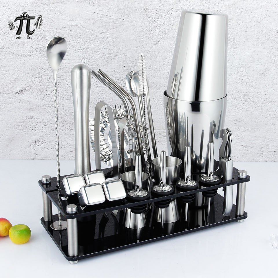 Boston Cocktail Shaker 23-Piece Stainless Steel full set — view 4