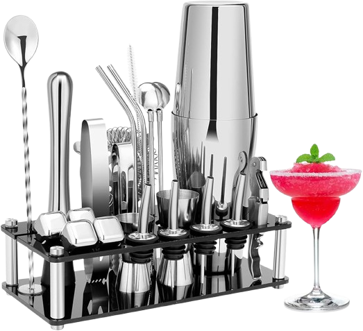 Boston Cocktail Shaker 23-Piece Stainless Steel full set